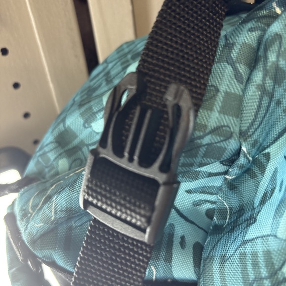 LL Bean Teal Floral Heavy Duty Travel Weekender Adventure Duffle Bag-Medium